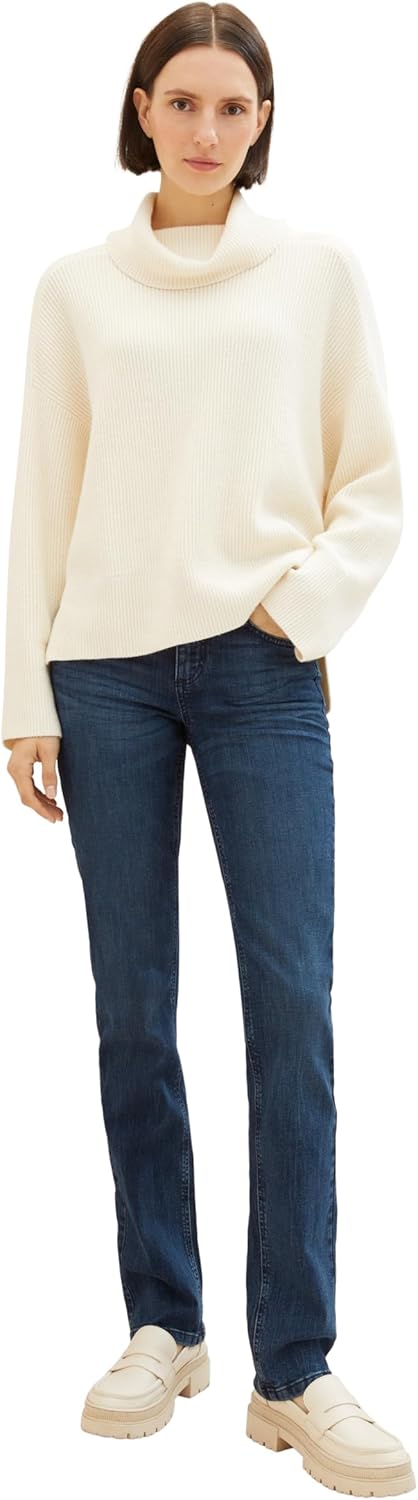 TOM TAILOR Damen Alexa Straight Jeans 26W / 32L 10282 - Dark Stone Wash Denim, 26W / 32L 10282 - Dar