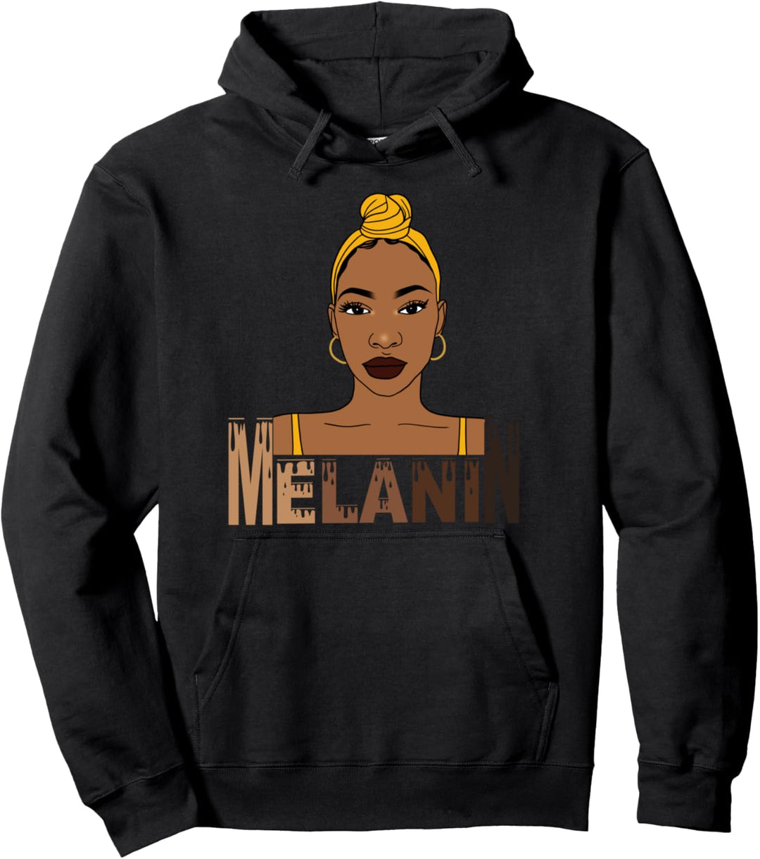 Oheneba: Melanin Drippin' Afro-Königin Black Woman Stolz Pullover Hoodie