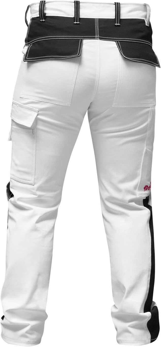 strongAnt Damen Arbeitshose komplett Stretch für Frauen Bundhose mit Kniepolstertaschen Schwarz Grau