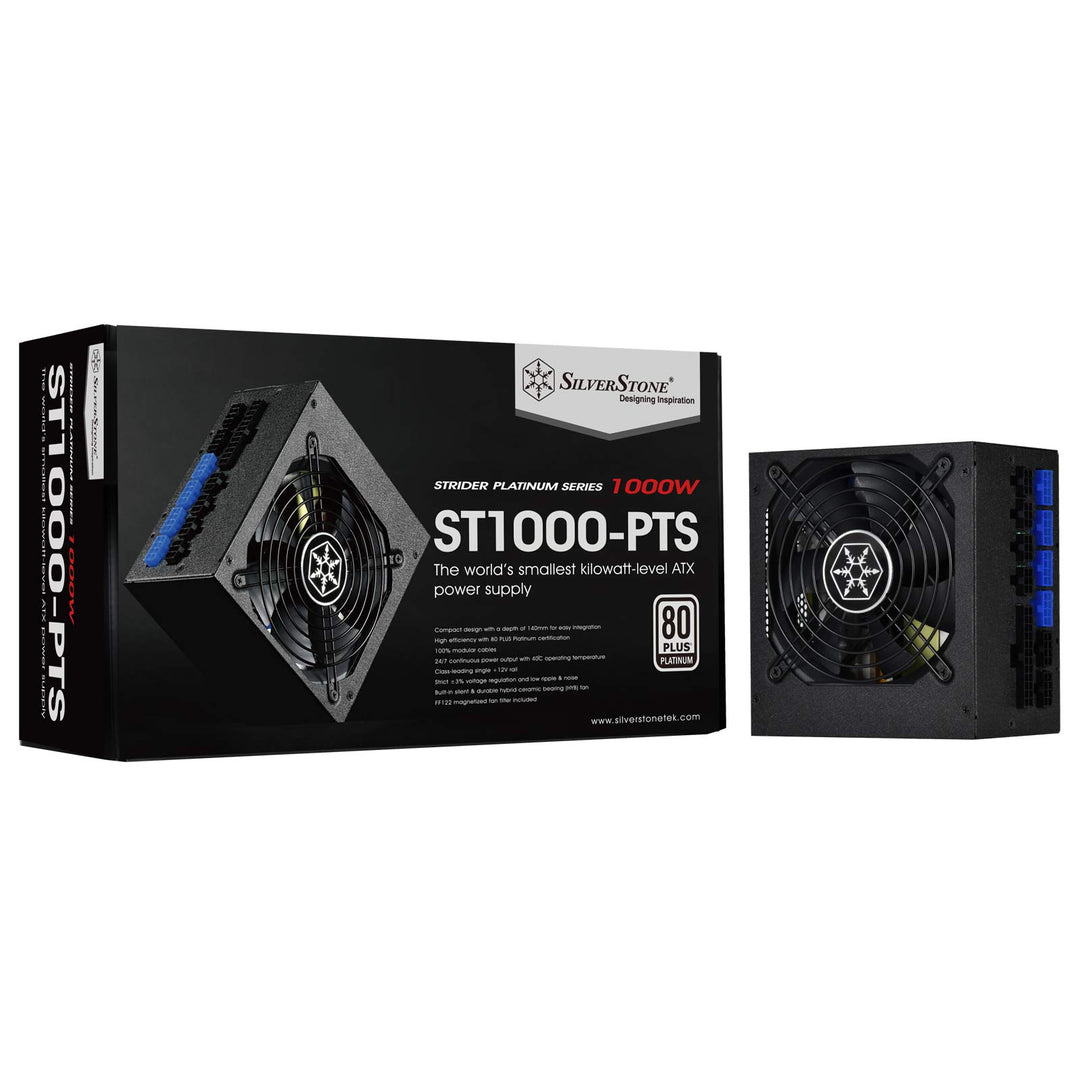 Silverstone Sst-ST1000-PTS - Strider Platinum Serie, 1000W 80 Plus Platinum ATX Flüsterleises PC-Net