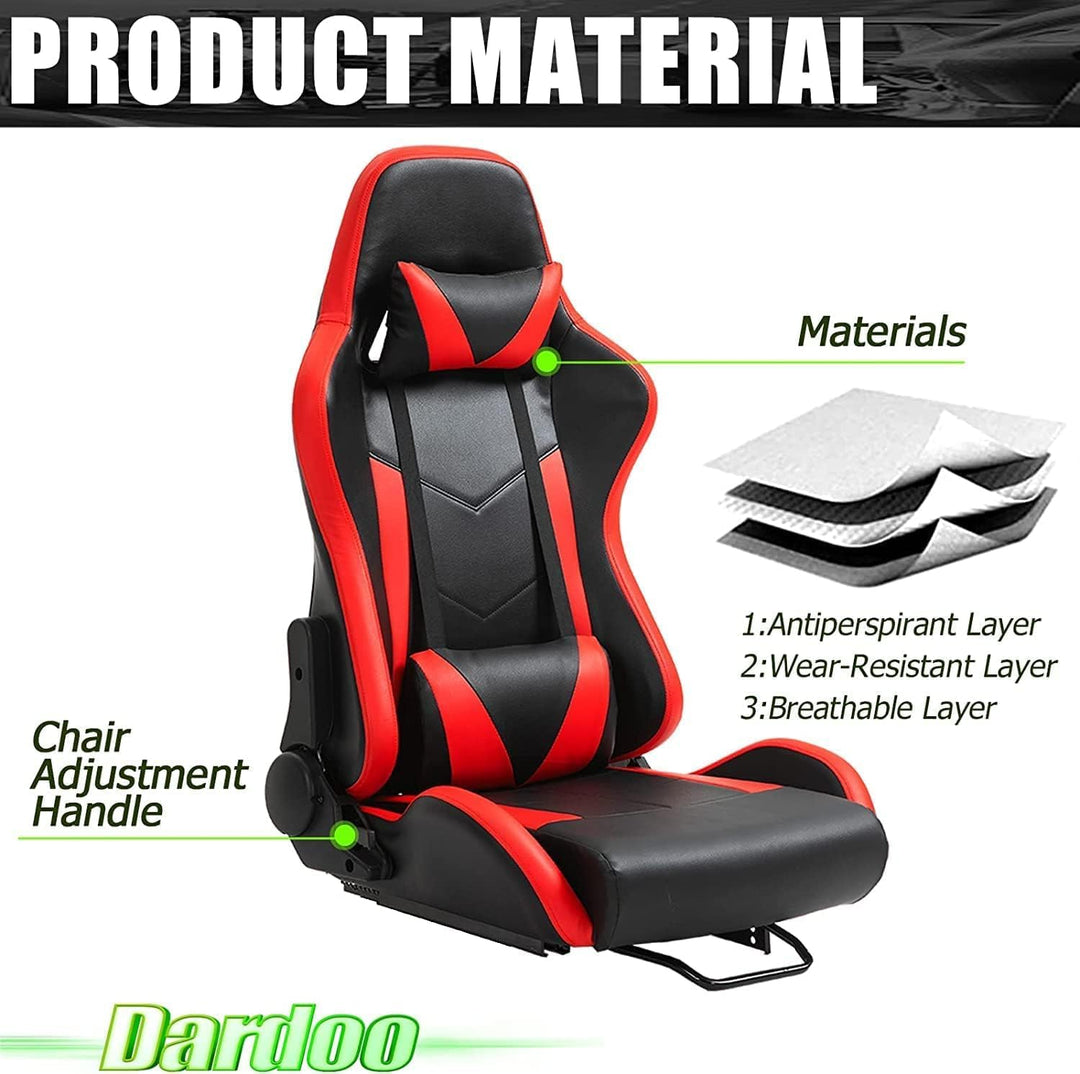 Dardoo Racing Gaming Schalensitz mit verstellbarem Doppelschieber Adapt Racing Simulator Cockpit Dri