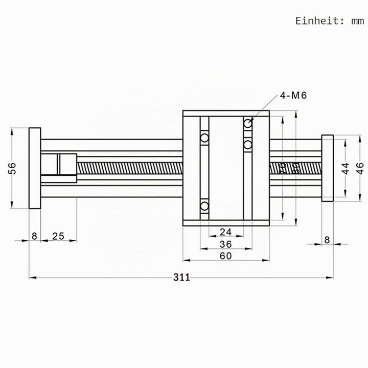 Zeberoxyz 200mm effektive Länge Linear Schienenführung Kugelumlaufspindel SFU1605 mit NEMA17 Schritt