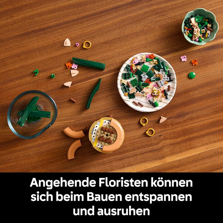LEGO Botanicals Mini-Orchidee - Kunstblumen Set - Deko fürs Wohnzimmer oder Büro - Geschenk für Frau
