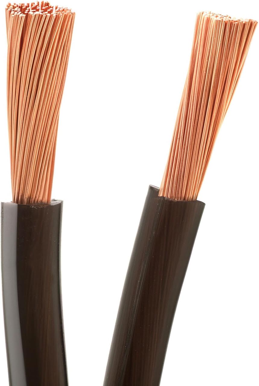 50m - 2x4mm² Lautsprecherkabel schwarz - OFC Kupferkabel für HiFi/Audio - 99,99% Kupfer Boxenkabel m