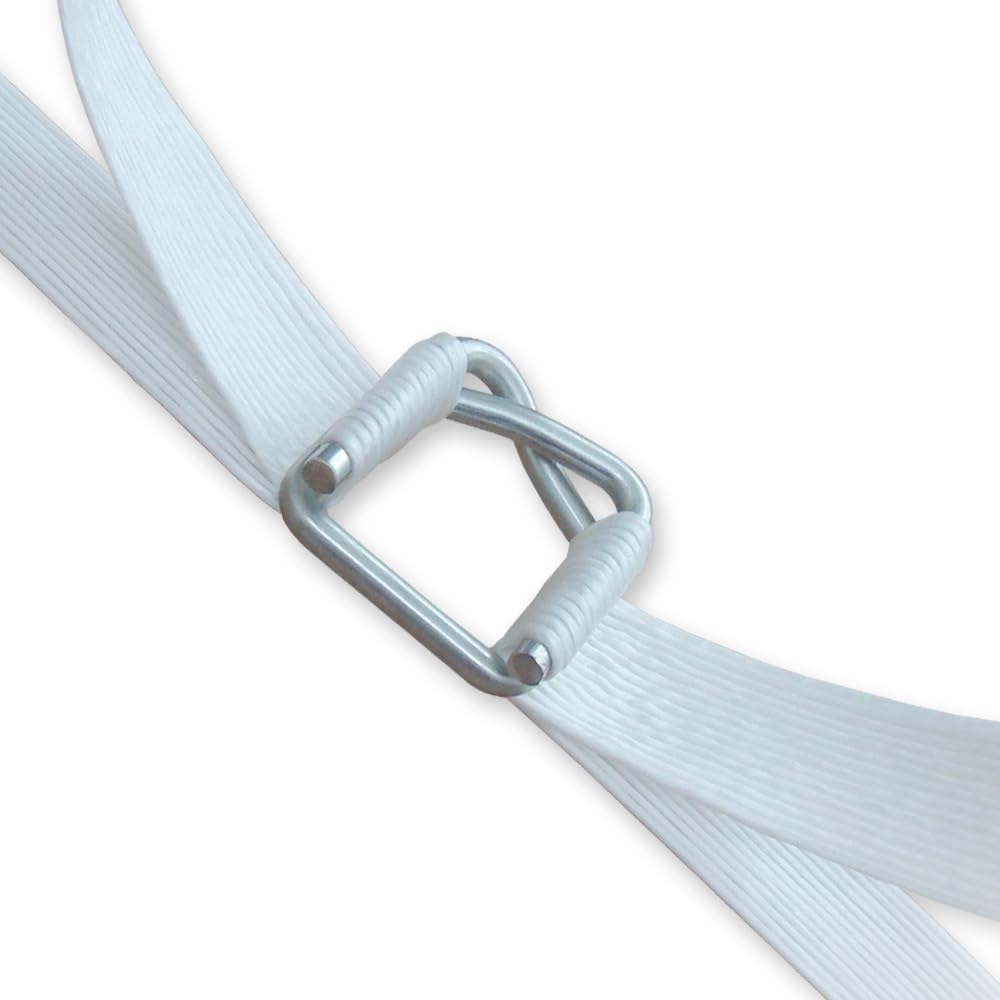 Umreifungsset - 19 mmTextil Umreifungsband 600 m, Spanngerät, Bandabroller, 150 Drahtverschlussklemm