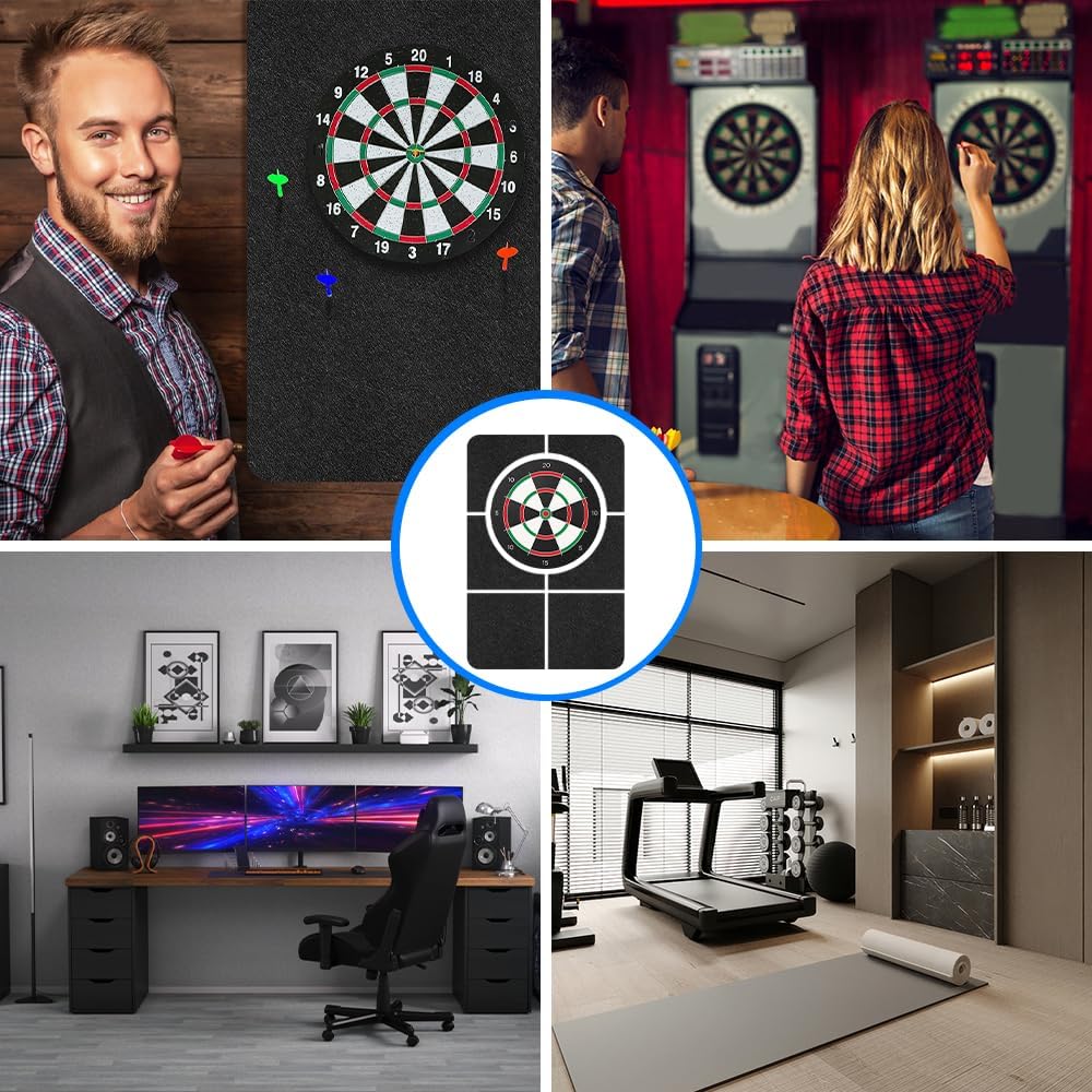 Dartboard Wandschutz, Selbstklebende Dartscheiben Umrandung, Dartboard-Rückseite- Gespleisster Rand