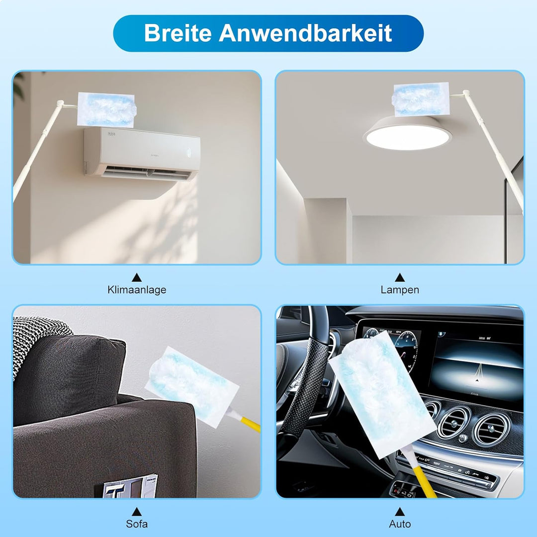 62 Stück Staubmagnete, Kompatibel mit Swiffer Staubmagnet Nachfüllpack, Einweg Magnetischer Feder-St