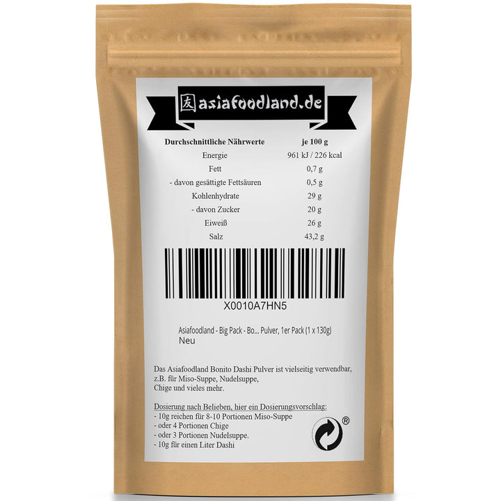 Asiafoodland - Big Pack - Bonito Dashi - Würzmittel für Fischsuppe - Dashi No Moto Pulver, 1er Pack