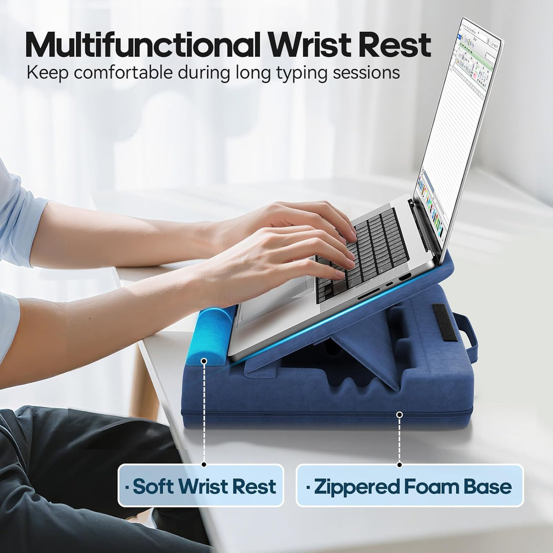 Laptop Kissen für Knietablett, Tablett Kissen Ständer, Laptoptisch Schoss fürs Bett/Sofa, Verstellba