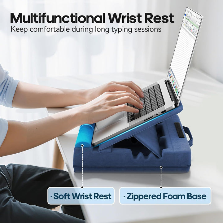 Laptop Kissen für Knietablett, Tablett Kissen Ständer, Laptoptisch Schoss fürs Bett/Sofa, Verstellba