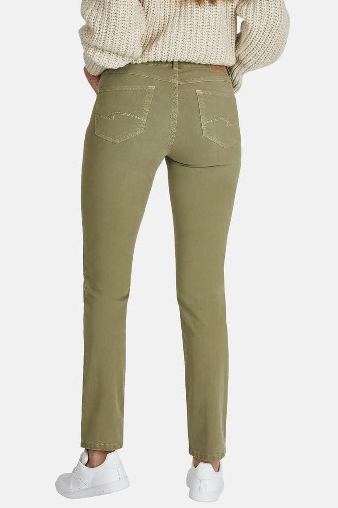 ANGELS Straight-Leg Jeans Jeans Cici mit Coloured Denim mit Label-Applikationen 42 Khaki, 42 Khaki
