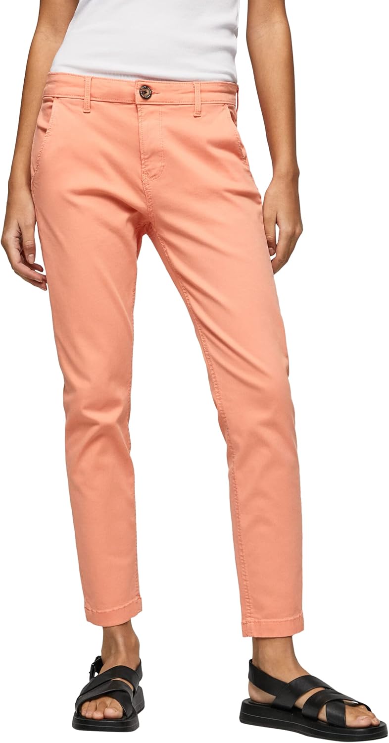 Pepe Jeans Damen Pants Maura 24W / 34L Orange (Peach), 24W / 34L Orange (Peach)