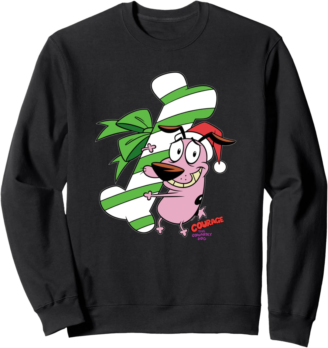 Weihnachten Cartoon Network Courage The Cowardly Dog Christmas Bone Sweatshirt