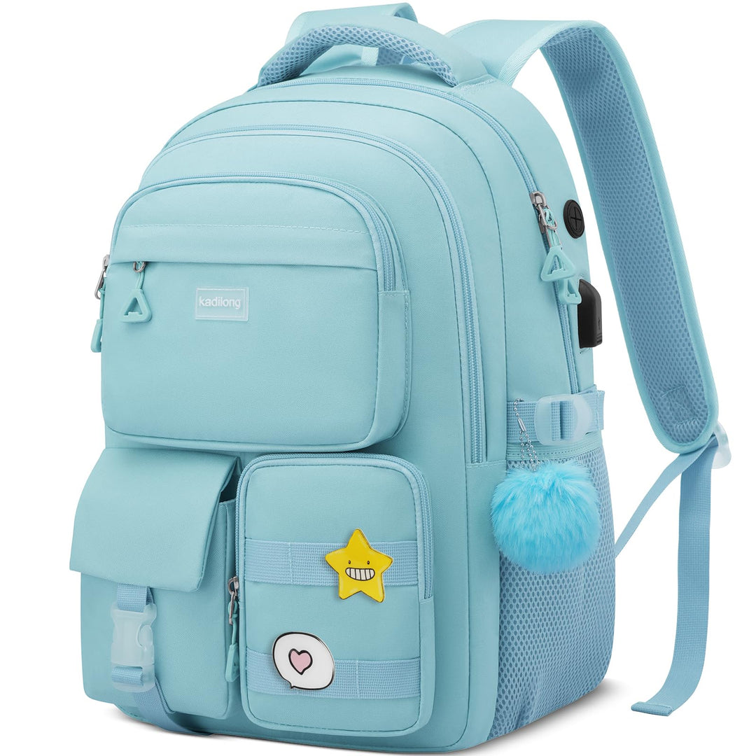 kadilong 17,3 Zoll Schulrucksack Mädchen Teenager Schultasche Studenten Schulranzen Studium,Rucksack