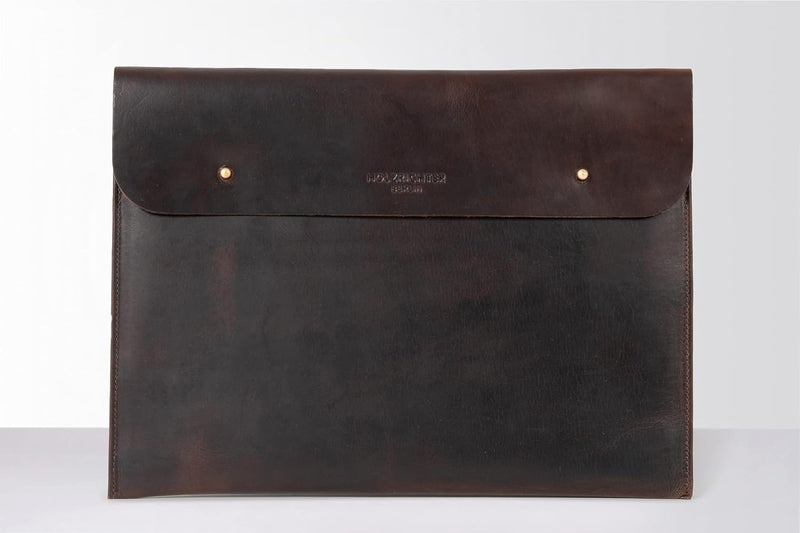 HOLZRICHTER Berlin Laptop Sleeve 13" No 3-8 Marone - Hochwertige Laptop-Hülle handgefertigt aus Prem