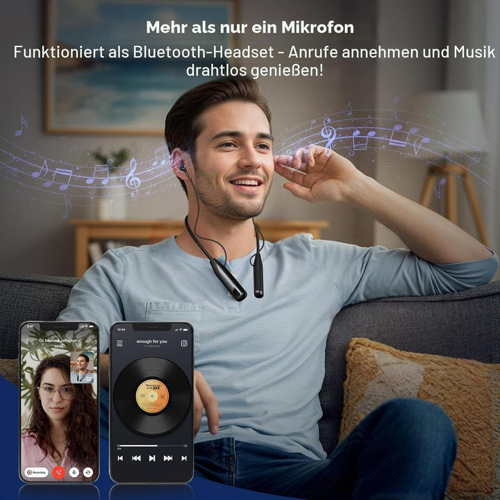 Kabelloses Mikrofon Set mit In-Ear-Monitor für Livestream | Voice-Changer, Audio-Mixer, Bluetooth-Mu
