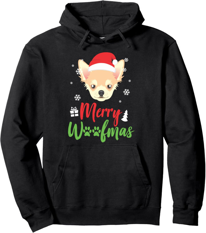 Weihnachtshund Chihuahua Frohe Woofmas Geschenk Pullover Hoodie