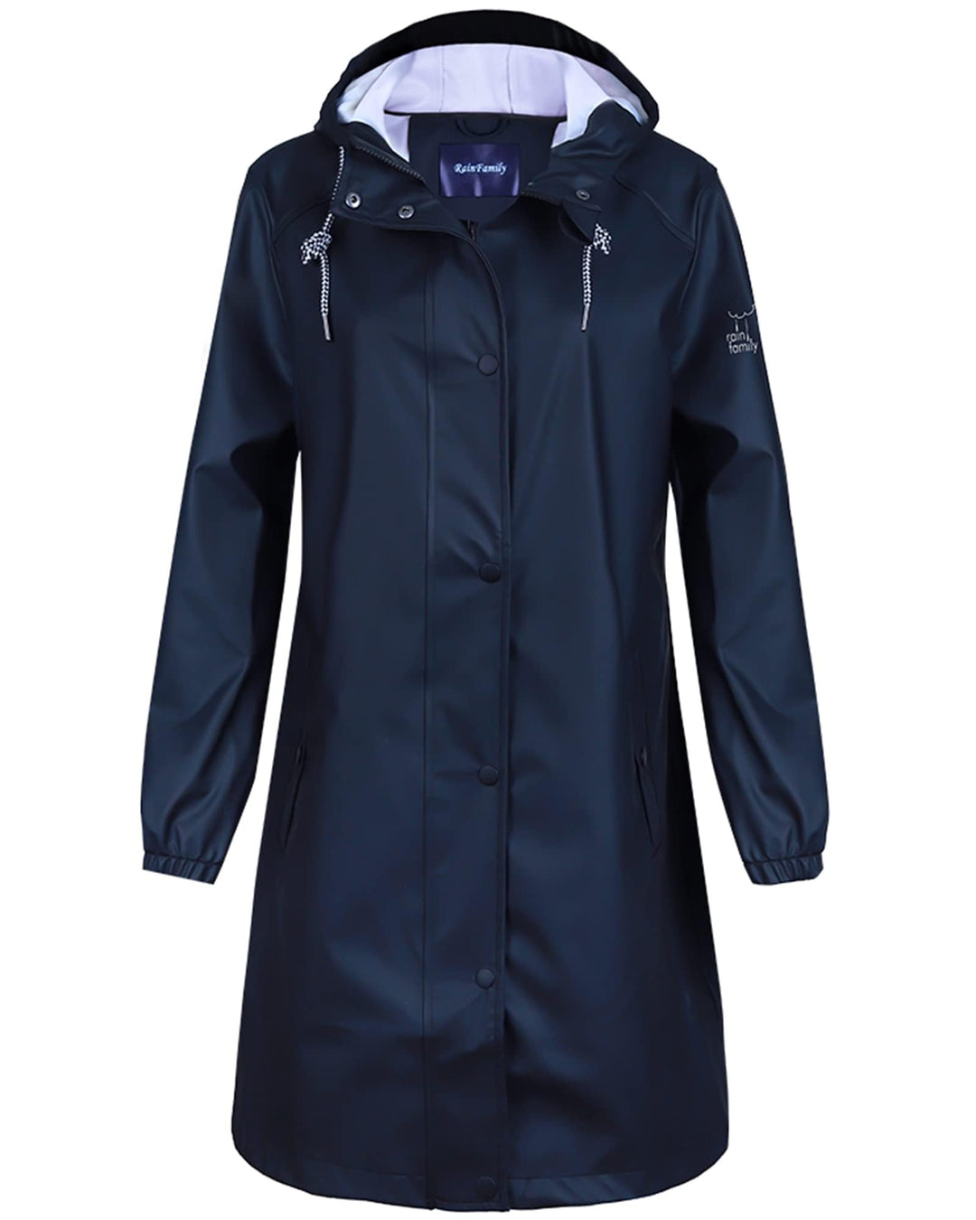 Damen Regenjacke Regenmantel Softshelljacke Friesennerz Parka PU Windbreaker mit Kapuze wasserdicht