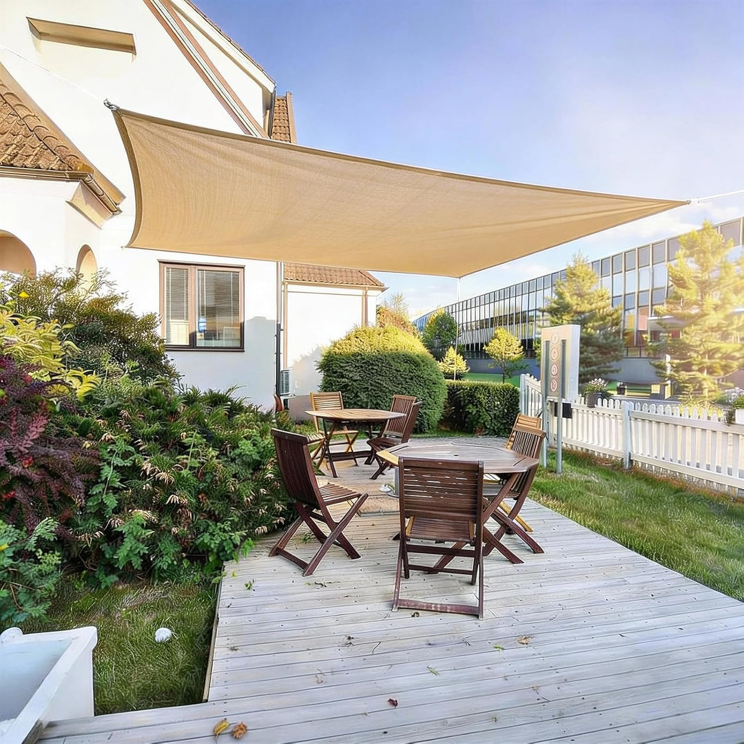 HAIKUS Sonnensegel, rechteckig, 2 x 5 m, HDPE, 5 x 2 m, atmungsaktiv, robust, 98% UV-Schutz, für den