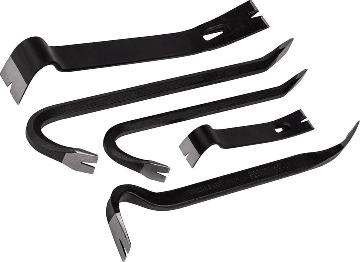 Roughneck Brecheisen/Nageleisen Set 5-teilig (Brechstange 330 mm / 356 mm / 381 mm, Nageleisen 178 m