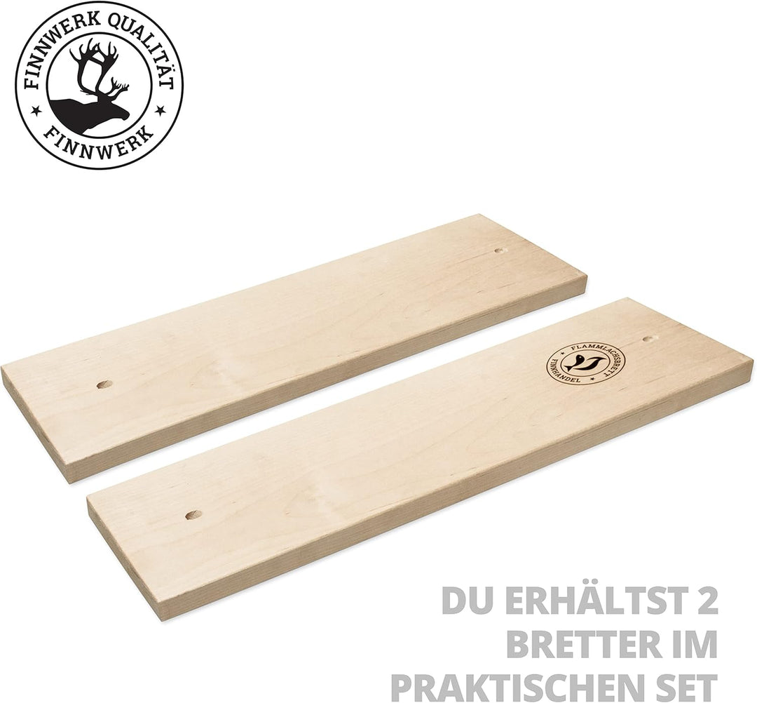 FINNWERK Flammlachsbrett - Ersatz-Flammlachsbretter ohne Halterung aus Edelstahl Flammlachsbretter -