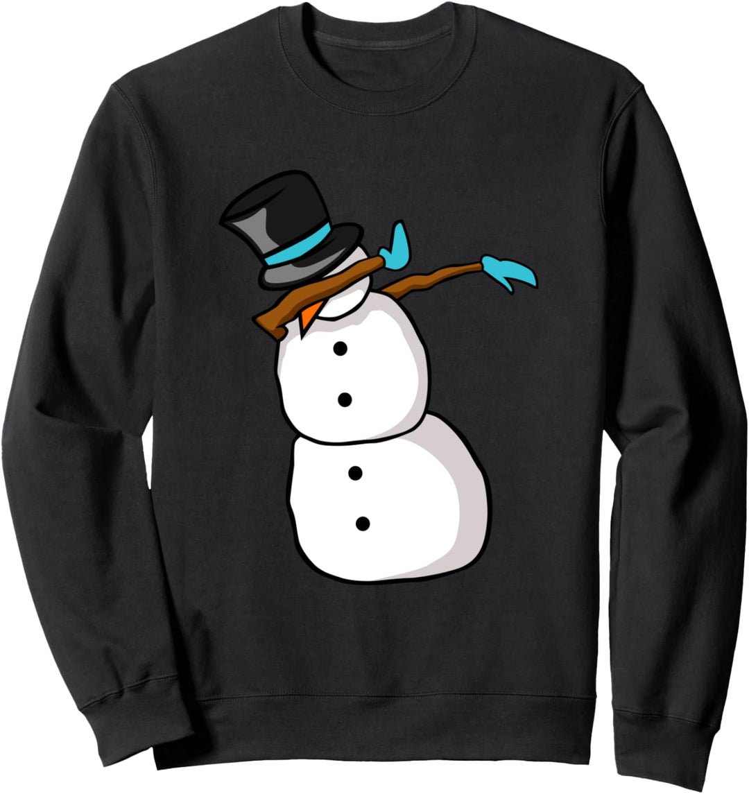 Tupfender Schneemann Lustige Weihnachten Sweatshirt