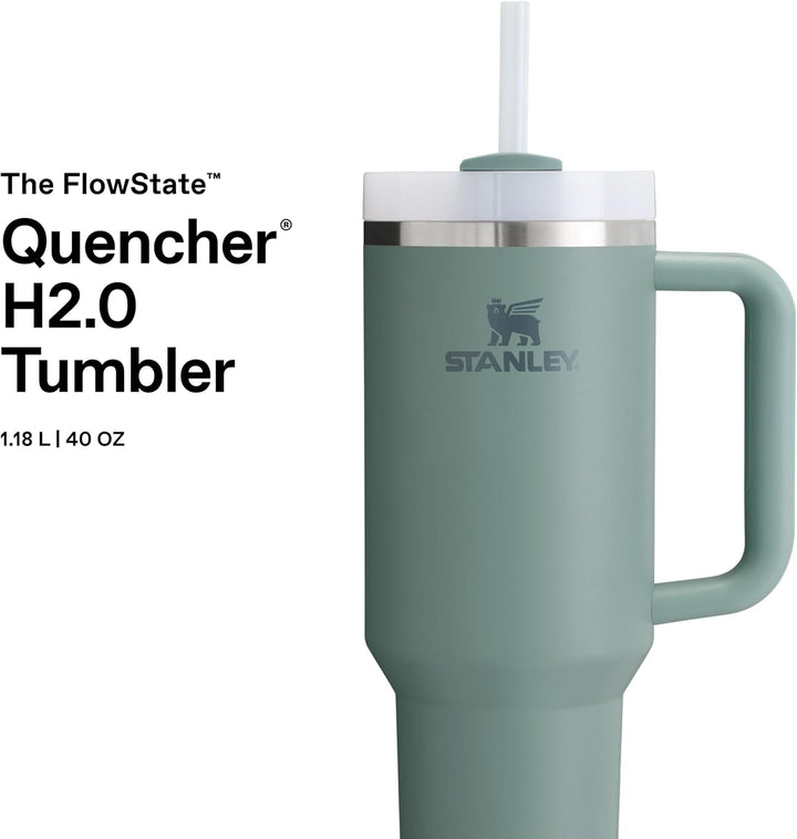 Stanley Quencher H2.0 FlowState Trinkflasche mit Strohhalm 1.2L - Thermobecher Kühlt 11 Stunden - 48