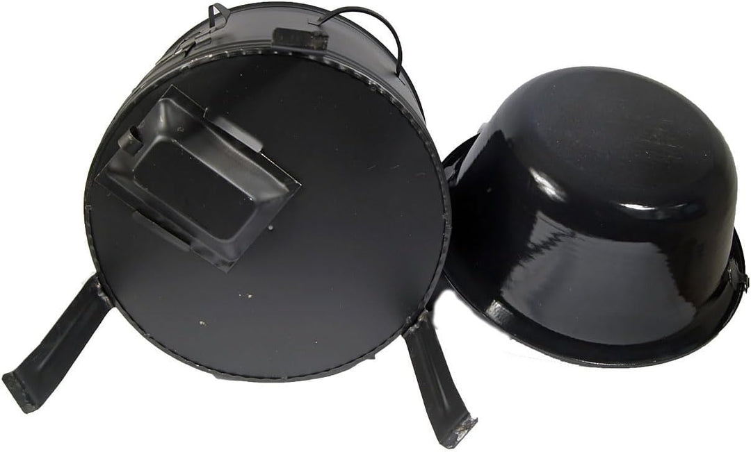 Set Holzofen + Topf 22 L Emaille + GRATIS Schöpfkelle Ungarische Gulaschkanone Kochtopf Suppentopf