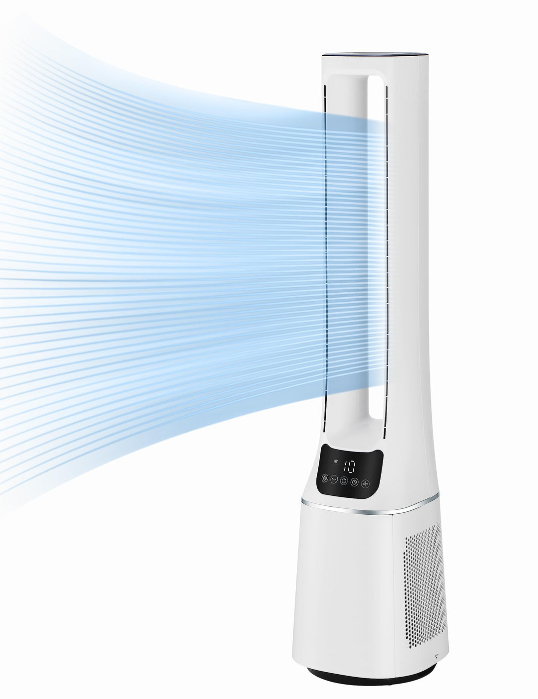 Midea MFP-120 (WH) 2 in 1 Turmventilator Leise 38dB Luftreiniger CADR 120 für 47.6 ㎡ LED Display Fer