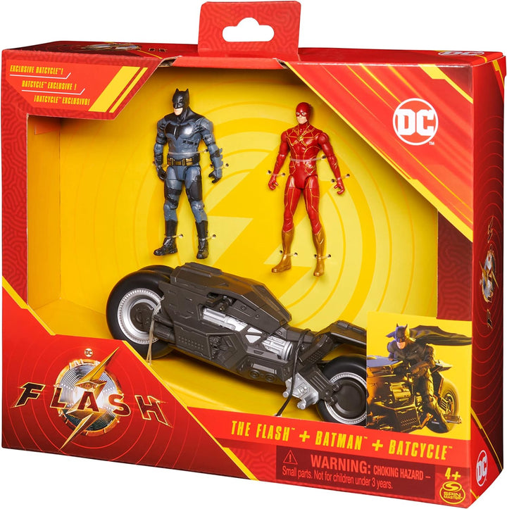 DC Comics 6066861 4in Batcycle w 2 Figs I, L