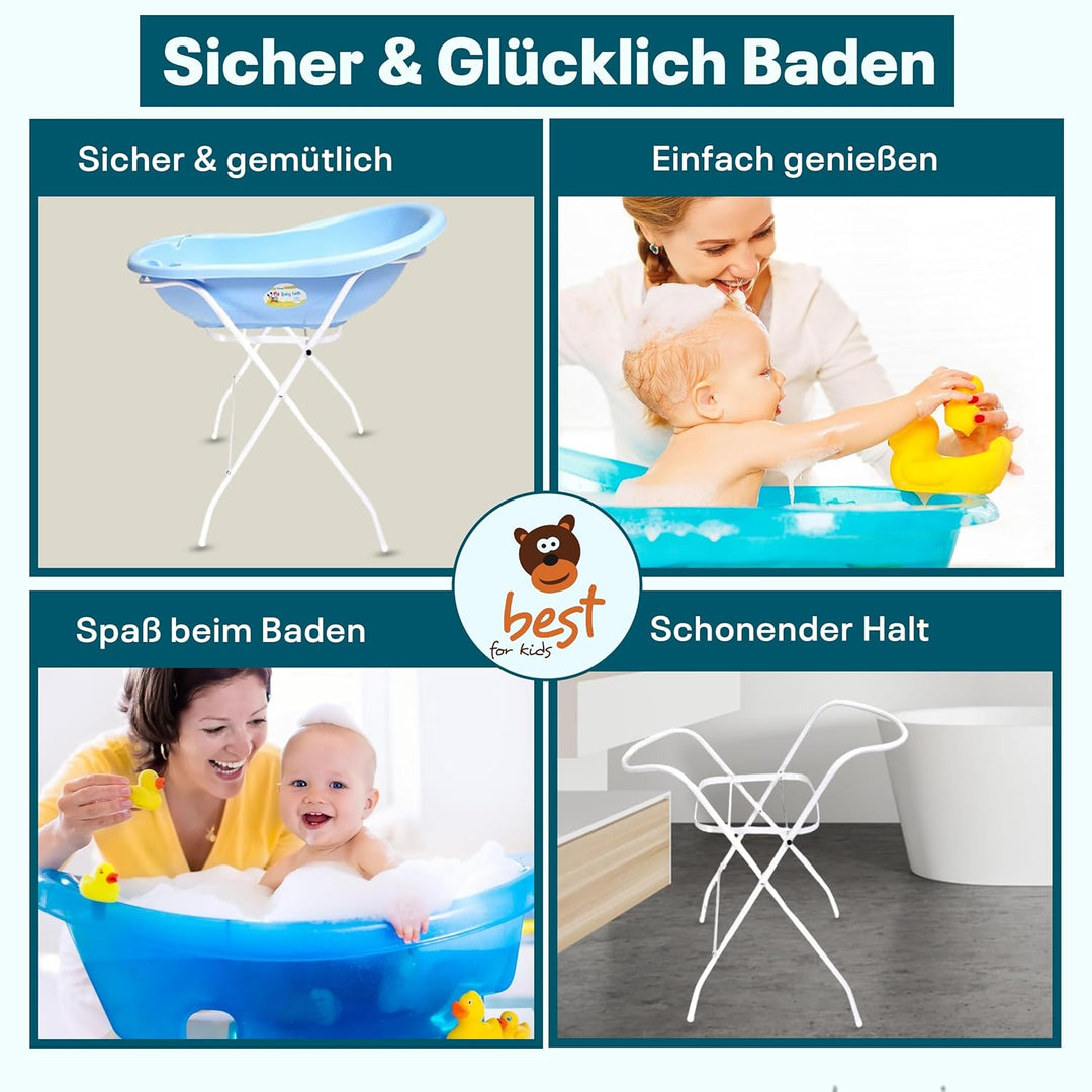 Universalständer für Babywannen, 84 und 100 cm , mit oder ohne Ablage, weiss, ohne Babywanne (84 cm