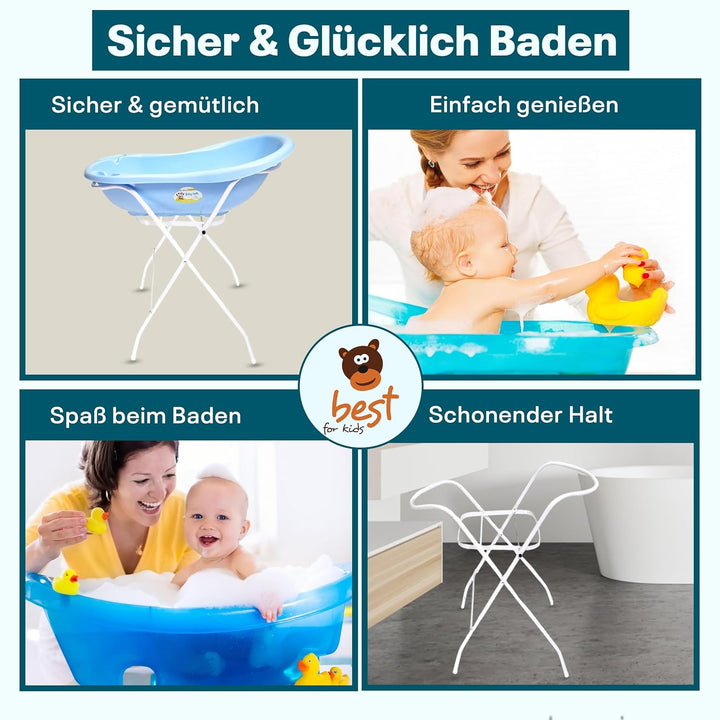 Universalständer für Babywannen, 84 und 100 cm , mit oder ohne Ablage, weiss, ohne Babywanne (84 cm