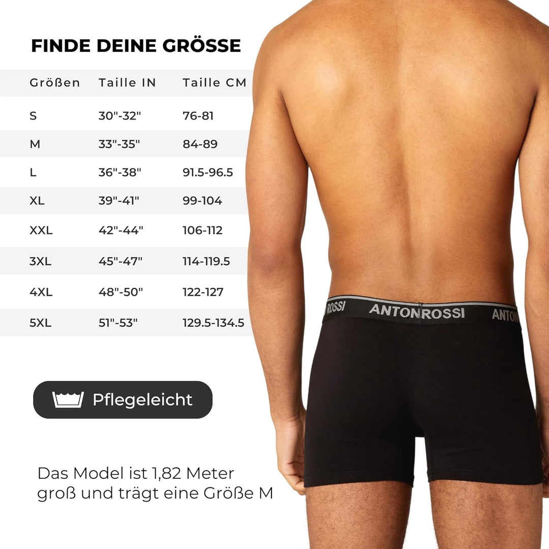 ANTONIO ROSSI (12er-Pack) Herren-Boxer-Hipster - Herren-Boxershorts Multipack mit elastischem Bund,