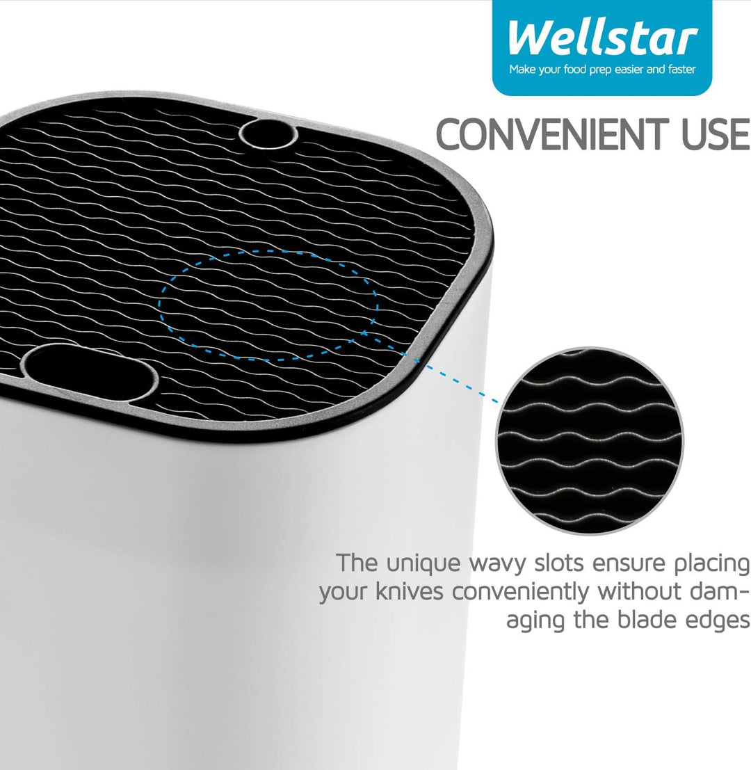 WELLSTAR Messerblock ohne Messer, Unbestückt Universal Messerblock,Sicherer Messerhalter Platzsparen