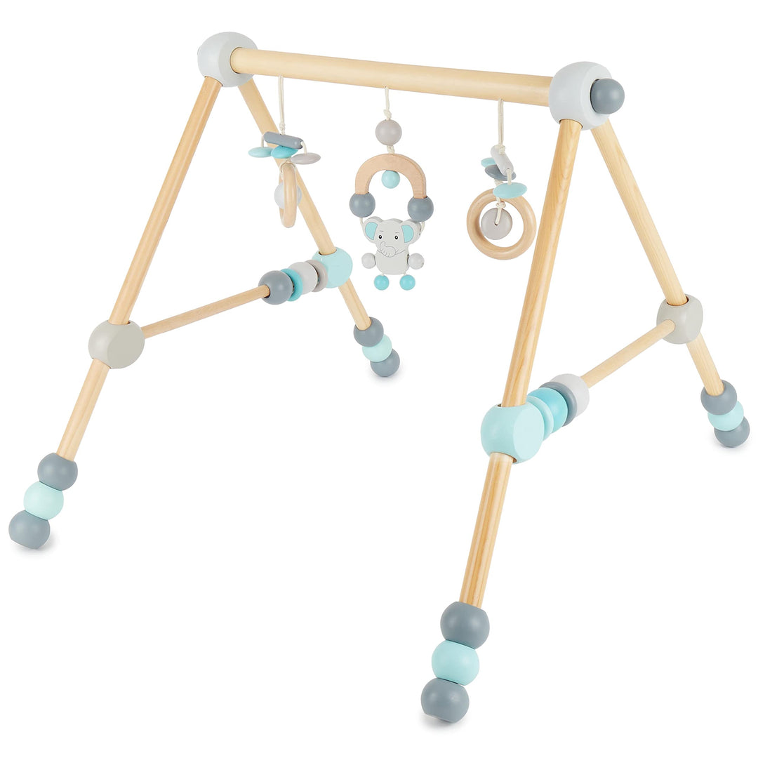 Bieco Spieltrapez | Spielbogen für Babys -Figuren, Rasseln, Kugeln- Höhenverstellbar | Spielebogen H