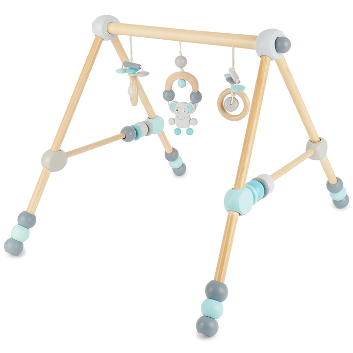 Bieco Spieltrapez | Spielbogen für Babys -Figuren, Rasseln, Kugeln- Höhenverstellbar | Spielebogen H