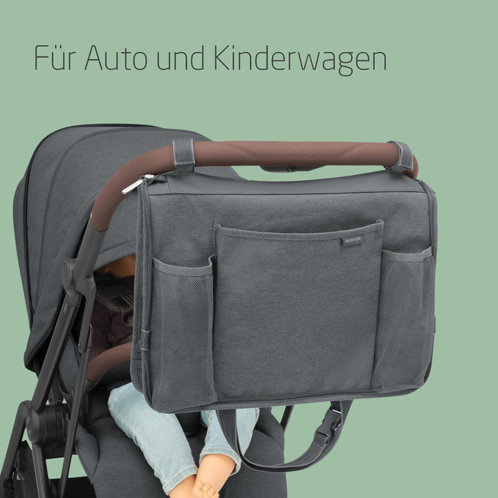 Maxi-Cosi Auto Organizer Rücksitz, 4 Fächer inkl. Tablethalter, Mit Auto + Kinderwagen kompatibel, S