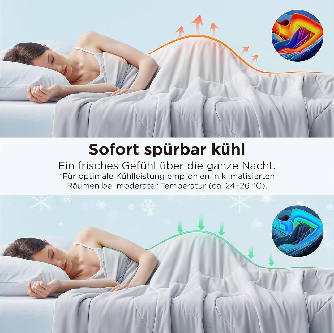 BEDSURE Kühldecke 200x200 Kühlende Bettdecke - Cooling Blanket Q-Max >0,4 | Arc-Chill Kühlende Decke