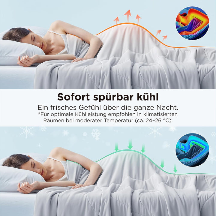 BEDSURE Kühldecke 200x200 Kühlende Bettdecke - Cooling Blanket Q-Max >0,4 | Arc-Chill Kühlende Decke