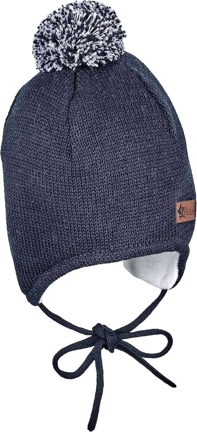 Sterntaler Unisex Mütze Ocs Strickmütze mit Bommel 39 Marine, 39 Marine