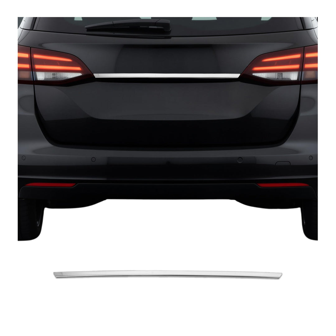OMAC Kofferraumleiste Heckleiste kompatibel mit Opel Astra K Sports Tourer Edelstahl Chrom