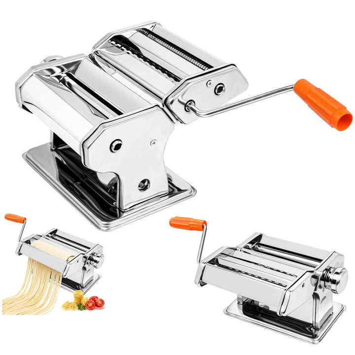Nudelmaschine Nudel Edelstahl Nudelaufsätze Maker Edelstahl Pastamaschine 5-in-1 Stainless Steel Pas