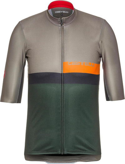 CASTELLI Herren A Blocco Jersey Sweatshirt M Rinde Green/Pop Orange-dark Gra, M Rinde Green/Pop Oran