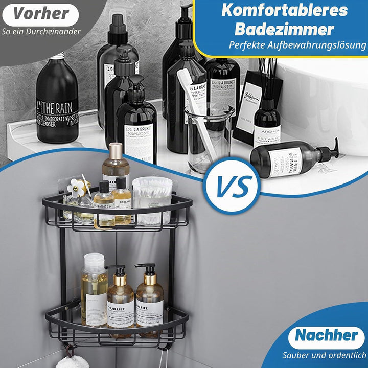 GRICOL Duschablage Ohne Bohren Duschregal Metall Eckablage Duschkorb Rostfrei Dusche Ablage Badezimm