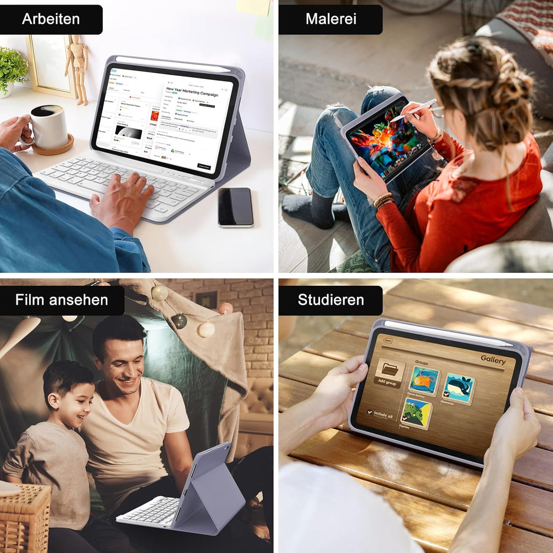 Bluetooth-Tastatur für iPad Mini 7(A17 Pro) 8,3 Zoll 2024 - Italienisches QWERTY-Layout Abnehmbare M