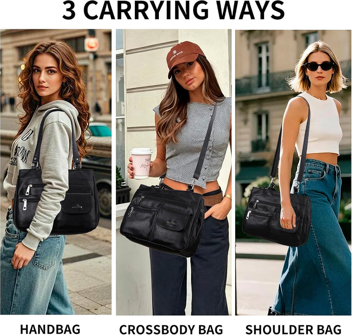 Angel Kiss Tasche Leder Damenhandtasche Schultertasche Handtaschen Wasserdicht Tragetasche Multifunk