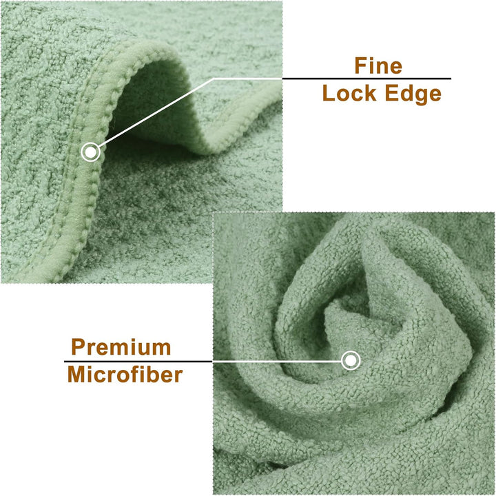 VIVOTE Microfaser Geschirrtücher 40 x 60cm, Grün Küchentücher, Weiche und Super Saugfähige fussel fr