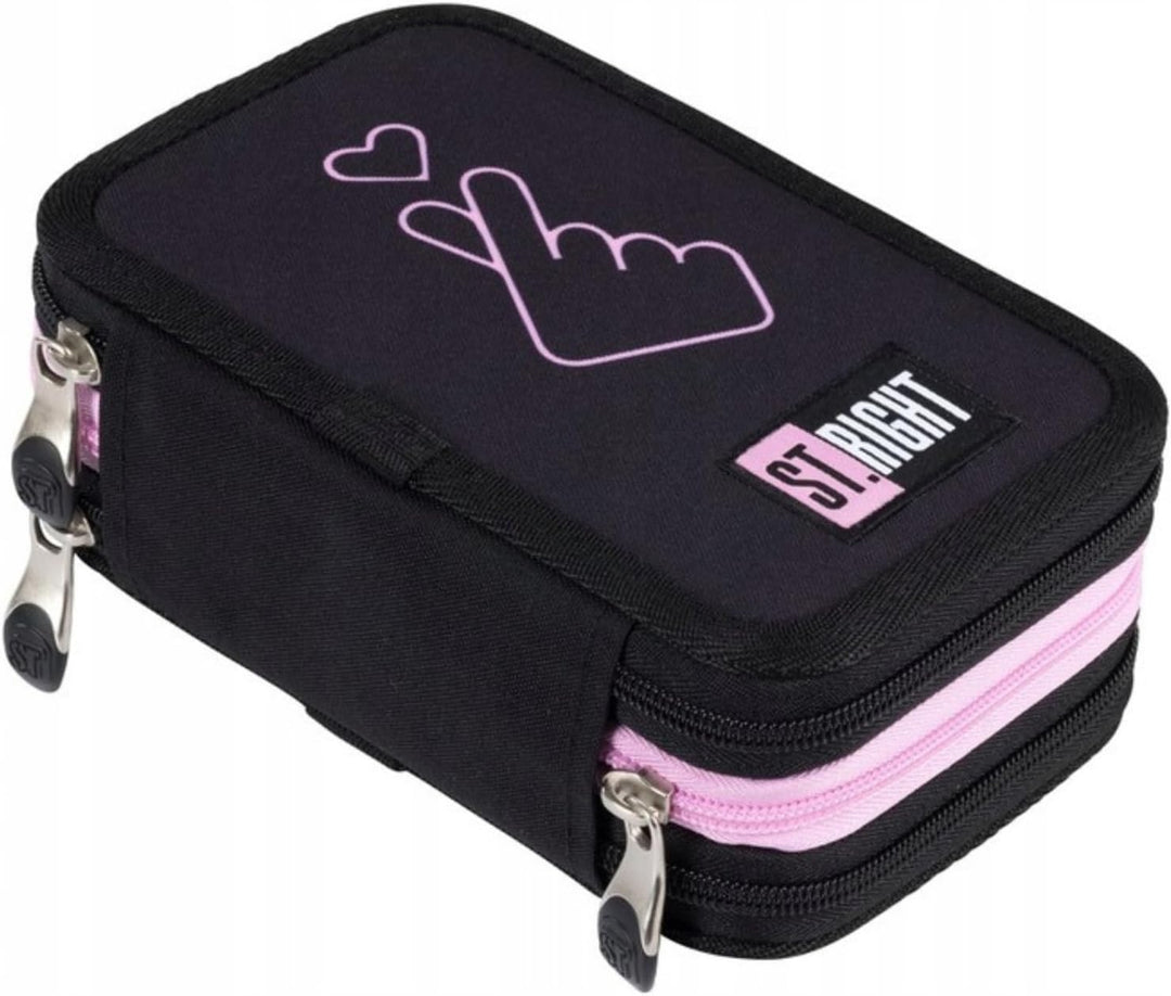 Goldkids - Federmäppchen 3 Fächer - Mäppchen für Mädchen und Jungen - Federmappe 3-Fach Federtasche