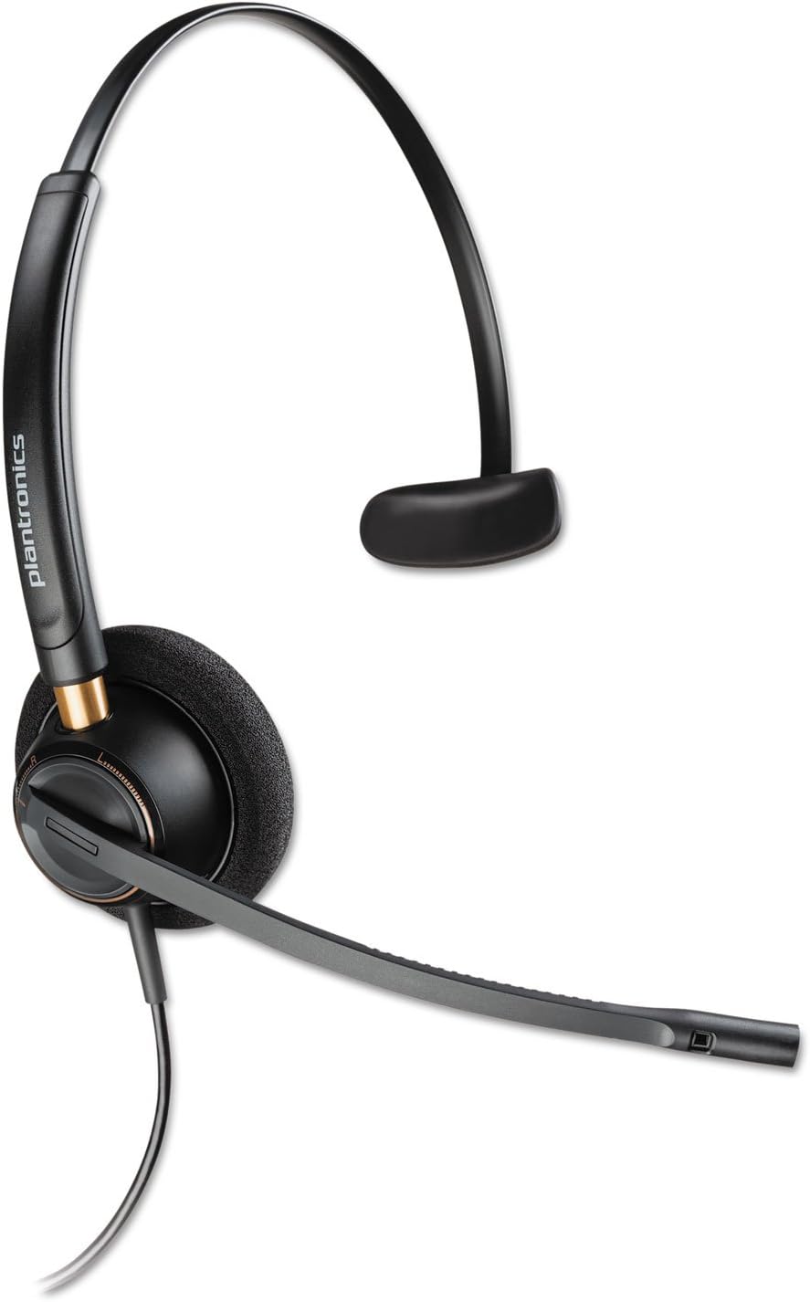 Plantronics HW510 Monaural QD Kopfhörer Schwarz HW510 mit Noise-Cancelling Mikrofon Mono Single