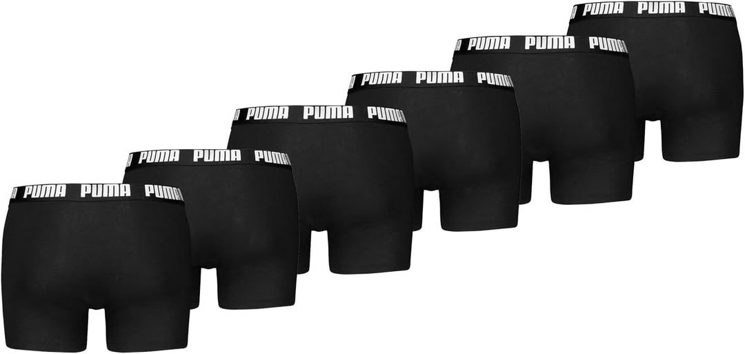 PUMA Herren Basic Boxer Shorts (6er Pack) S 001 - Black, S 001 - Black